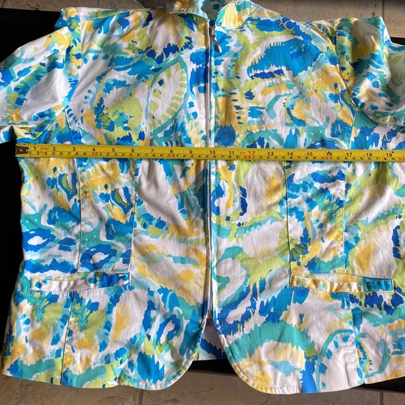 Patterned Coldwater Creek Fitted Cropped Jacket - Size P-Large - Picture 12 of 12